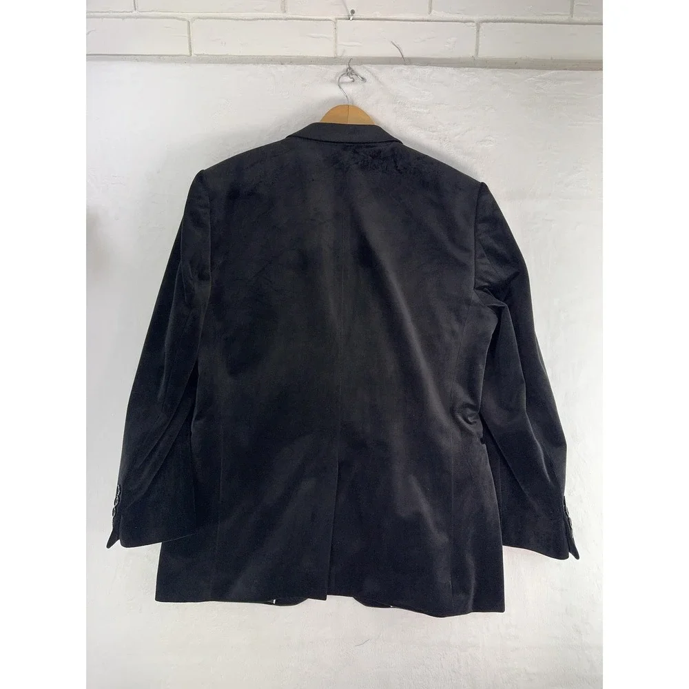 Express Blazer Mens‎ 40R Black Velvet Tuxedo Jacket Slim Fit Shawl Lapel Formal